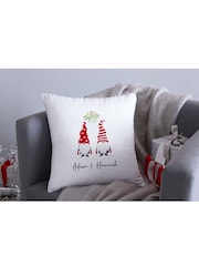 Personalised Christmas Couples Gonk 100% Cotton Cushion by Koko Blossom - Image 2 of 4