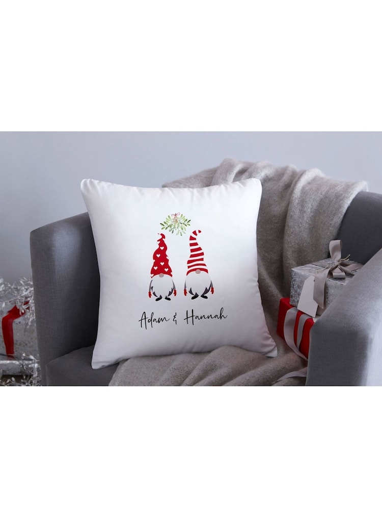 Personalised Christmas Couples Gonk 100% Cotton Cushion by Koko Blossom - Image 2 of 4