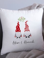 Personalised Christmas Couples Gonk 100% Cotton Cushion by Koko Blossom - Image 3 of 4