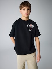 smALLSAINTS Black/Magick Boys Oversized Graphic Crew T-Shirt - Image 1 of 6