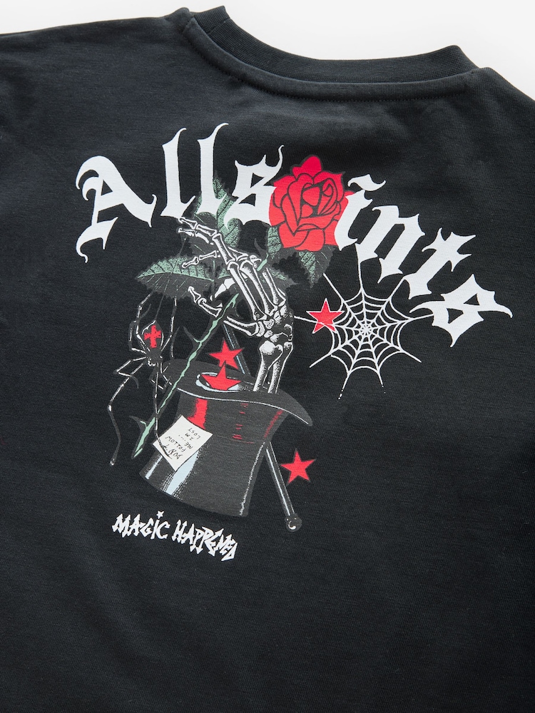 smALLSAINTS Black/Magick Boys Oversized Graphic Crew T-Shirt - Image 10 of 10 smALLSAINTS Black/Magick Boys Oversized Graphic Crew T-Shirt - Image 10 of 10