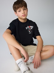 smALLSAINTS Black/Magick Boys Oversized Graphic Crew T-Shirt - Image 3 of 6