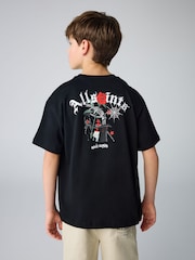 smALLSAINTS Black/Magick Boys Oversized Graphic Crew T-Shirt - Image 4 of 6