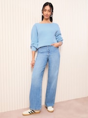Friends Like These Light Blue Off The Shoulder Jumper - Image 2 of 4