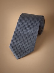 Blue Signature Italian Silk Textured Tie - Image 1 of 3
