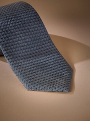 Blue Signature Italian Silk Textured Tie - Image 2 of 3