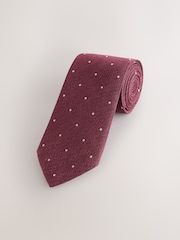 Burgundy Red Italian Silk Design Tie - Image 1 of 3