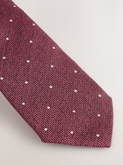 Burgundy Red Italian Silk Design Tie - Image 2 of 3