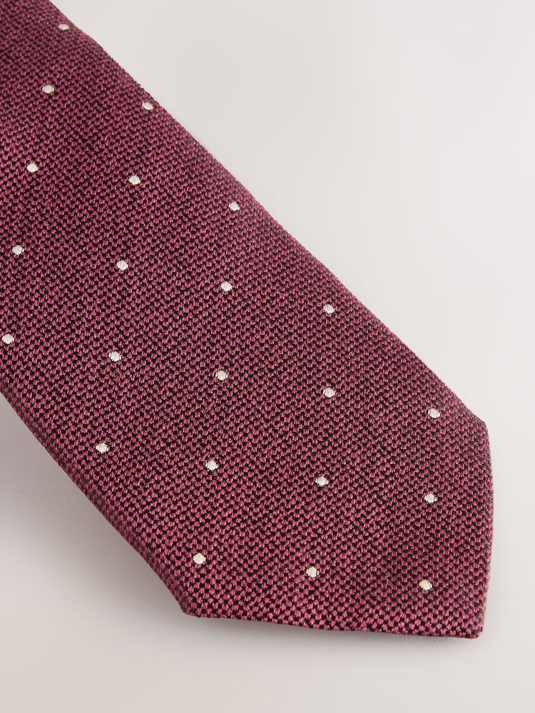 Burgundy Red Italian Silk Design Tie - Image 2 of 3