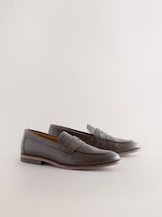 Brown Wide Fit Saddle Loafers - Image 1 of 7