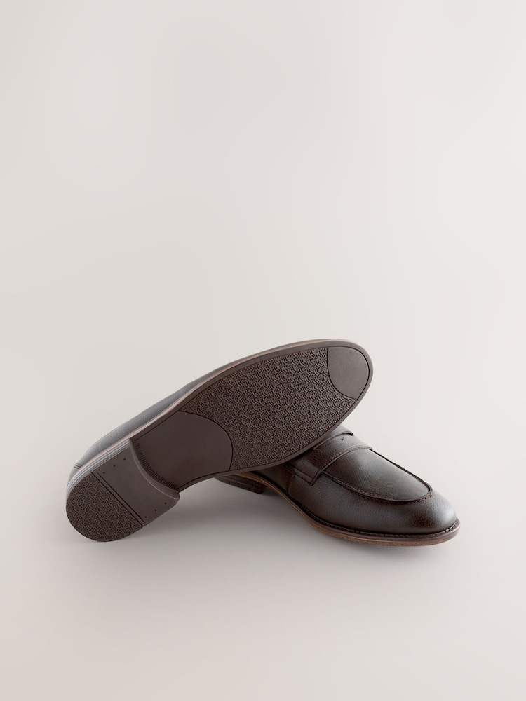 Brown Wide Fit Saddle Loafers - Image 7 of 7
