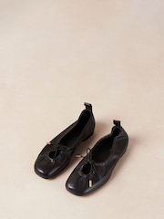Alohas Black Rosalind Leather Ballet Shoes - Image 1 of 4