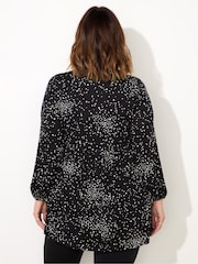 Live Unlimited Curve Heart Print Gathered V-Neck Tunic - Bild 4 von 4