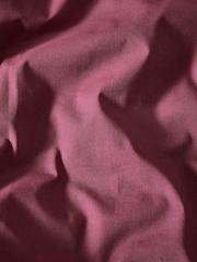 Berry Pink Cotton Rich Plain Duvet Cover and Pillowcase Set - Image 3 of 4
