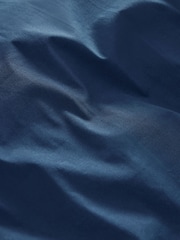 Navy Cotton Rich Plain Duvet Cover and Pillowcase Set - Image 4 of 4