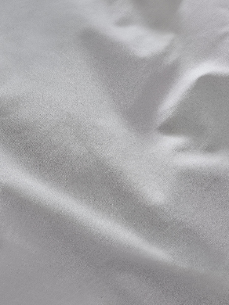 Silver Cotton Rich Plain Duvet Cover and Pillowcase Set - Image 3 of 3