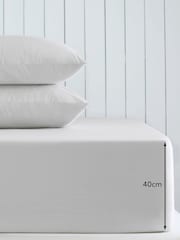 Silver Cotton Rich Extra Deep Fitted Sheet - Image 2 of 2