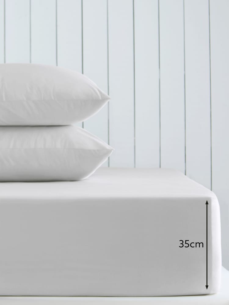 Silver Cotton Rich Deep Fitted Sheet - Image 2 of 2