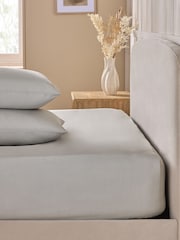 Silver Cotton Rich Fitted Sheet - Image 1 of 1