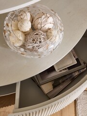 Light Grey Valencia Marble Mango Wood Corner Shelf - Image 3 of 8