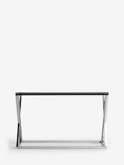 Silver Lucia Chrome Console Table - Image 1 of 3