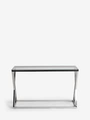 Silver Lucia Chrome Console Table - Image 2 of 3