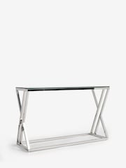 Silver Lucia Chrome Console Table - Image 3 of 3