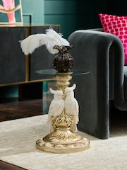 White Pair of Parrots Shaped Side Table - Image 1 of 4