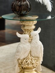 White Pair of Parrots Shaped Side Table - Image 2 of 4