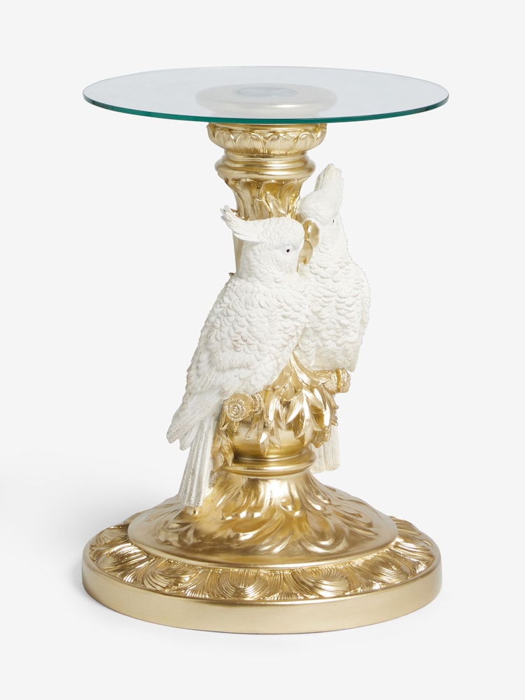 White Pair of Parrots Shaped Side Table - Image 4 of 4 White Pair of Parrots Shaped Side Table - Image 4 of 4