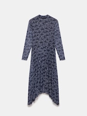 Mint Velvet Black Floral Print Mesh Midi Dress - Image 6 of 7