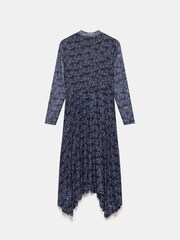 Mint Velvet Black Floral Print Mesh Midi Dress - Image 7 of 7