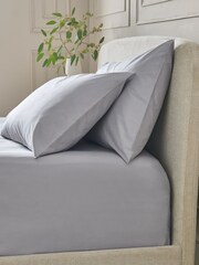 Silver Pure 144 Thread Extra Deep Fitted Count 100% Cotton Sheet - Image 1 of 2