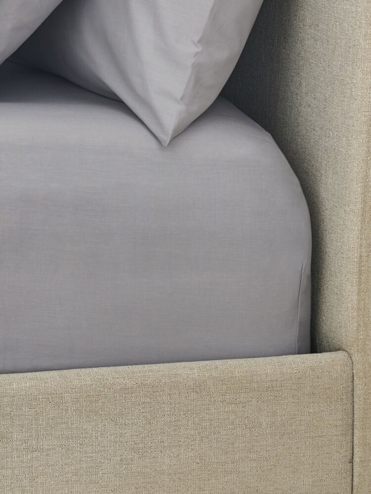 Silver Pure 144 Thread Extra Deep Fitted Count 100% Cotton Sheet - Image 2 of 2