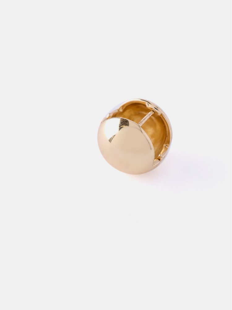 Mint Velvet Gold Tone Huggie Earrings - Image 2 of 2
