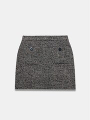 Mint Velvet Cream Textured Tweed Mini Skirt - Image 5 of 6