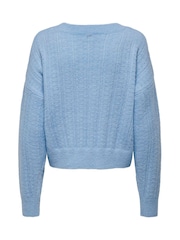 ONLY Blue Long Sleeve Crew Neck Soft Jumper - Image 2 of 2