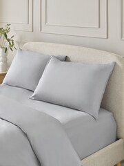Set of 2 Silver Pure 144 Thread Count 100% Cotton Pillowcases - Image 1 of 8