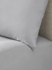 Set of 2 Silver Pure 144 Thread Count 100% Cotton Pillowcases - Image 3 of 8