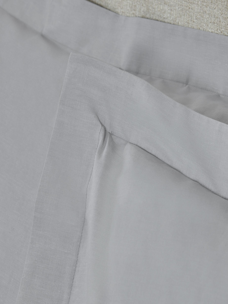 Set of 2 Silver Pure 144 Thread Count 100% Cotton Pillowcases - Image 4 of 4