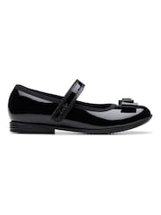 Clarks Black Leather Finja Gem Shoes - Image 1 of 7