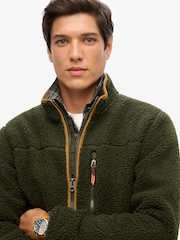 Superdry Green Outdoor Full Zip Relaxed Fleece - Image 3 of 4