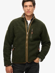 Superdry Green Outdoor Full Zip Relaxed Fleece - Image 4 of 4