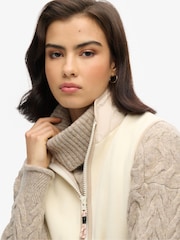 Superdry Cream Active Fleece Gilet - Image 4 of 4
