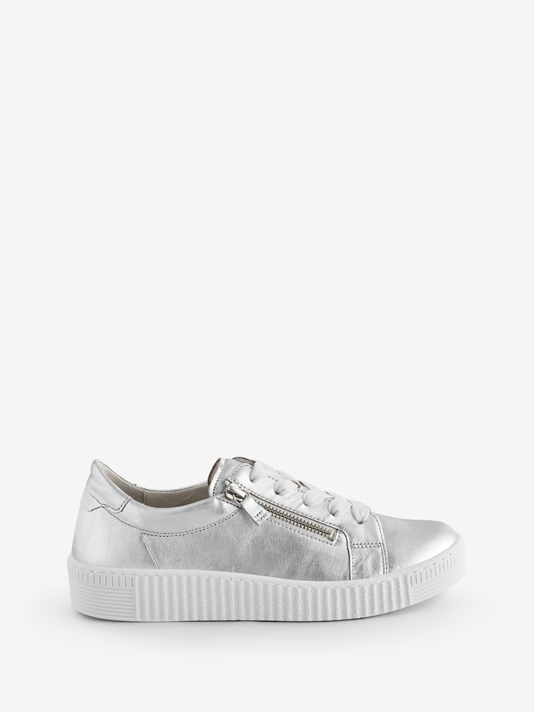 Gabor Silver Metallic Wisdom Casual Trainers - Image 1 of 1
