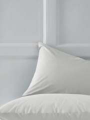 Set of 2 Silver Grey Cotton Rich Pillowcases - Image 2 of 3