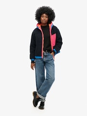 Superdry Blue Vintage Hooded Sherpa Jacket - Image 3 of 4