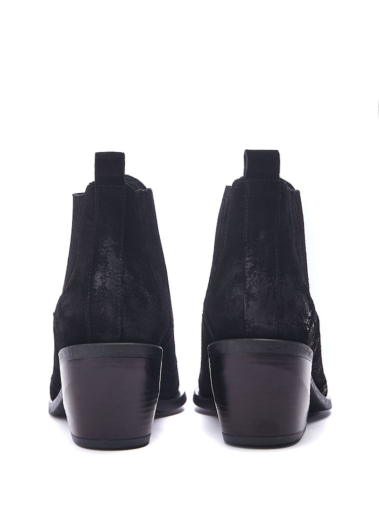 Negro - Moda in Pelle Shoon Alto Bajo Ankle Western Boots - Imagen 2 de 2 Negro - Moda in Pelle Shoon Alto Bajo Ankle Western Boots - Imagen 2 de 2