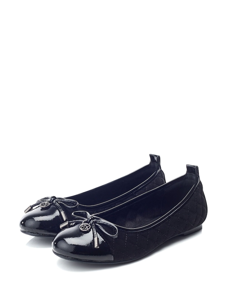 Moda in Pelle Ferme Smart Quilted Leather Ballerinas - Image 2 of 4