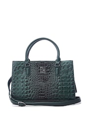 Moda in Pelle Large Blair Patent Croc Effect Tote Bag - Image 1 of 4